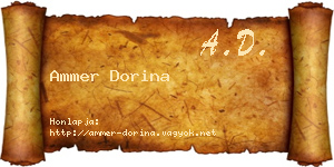 Ammer Dorina névjegykártya